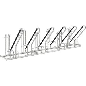 WSM Fahrradständer 4706 XBF, Bodenmontage / freistehend, Einstellparker, Breite 300cm, für 6 Fahrräder