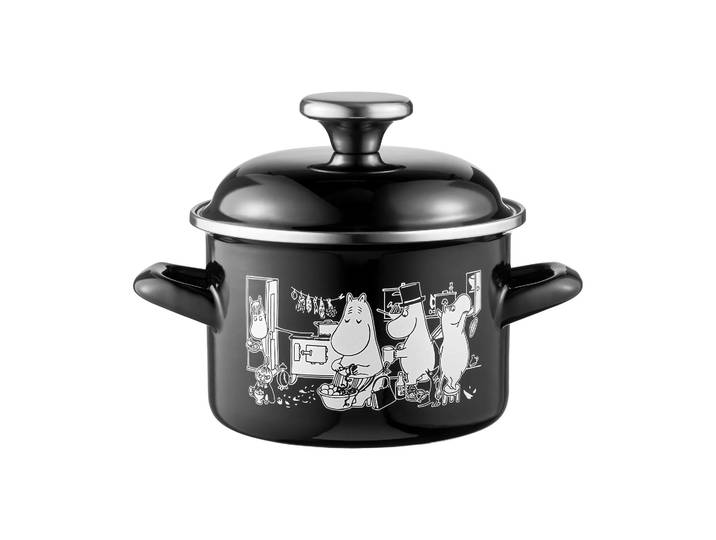 Muurla Marmite émaillée Mumin avec couvercle haut 1,5 L Cuisine