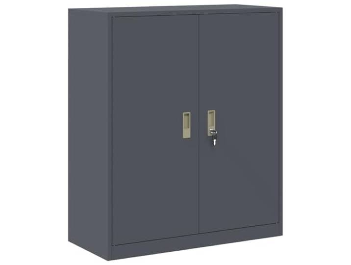PHGTYUK Aufbewahrungsschrank Anthrazit 90 x 40 x 105 cm Stahl Abschließbare Türen,Industriedesign,pulverbeschichteter Stahl,feuchtes Tuch genügt,Büroorganisation