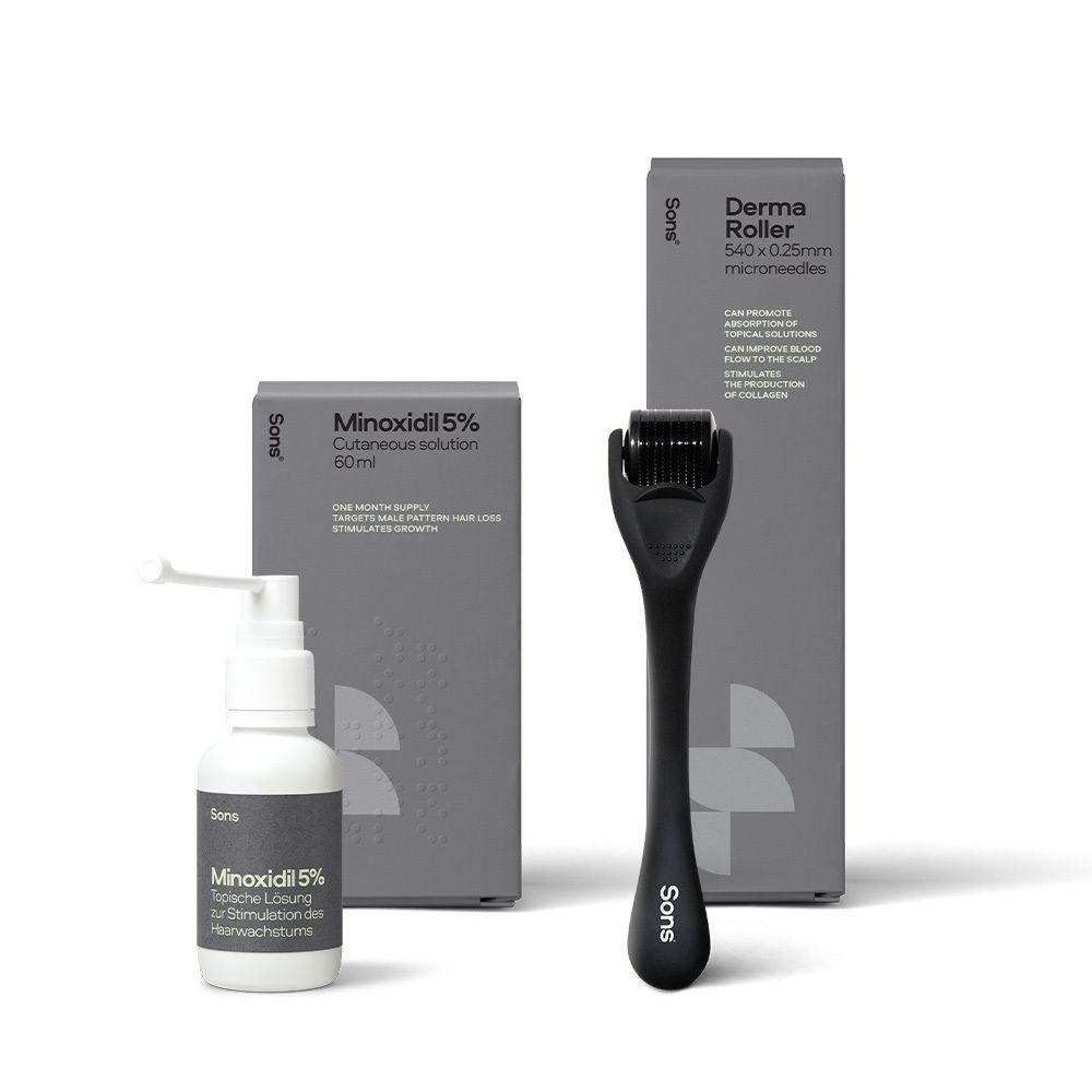 Minoxidil Careforsons f.Männer 50 mg/ml+Roller 1M. 1 St Kombipackung