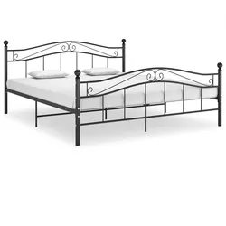 vidaXL Bett Schwarz Metall 180x200 cm