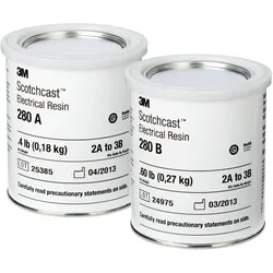 3M Scotchcast 280 Epoxid-Flüssigharz, Gelblich transparent, Teil A+B, 0,45 kg