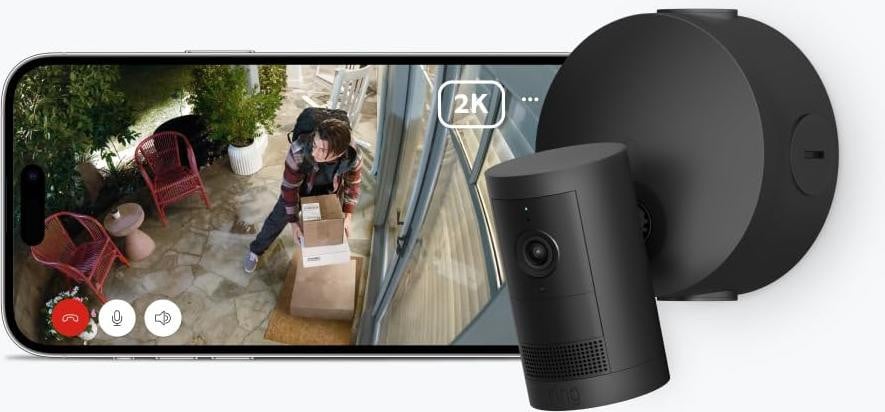 Ring Buitencamera Plus met Power-over-Ethernet en 2K-groothoeklens