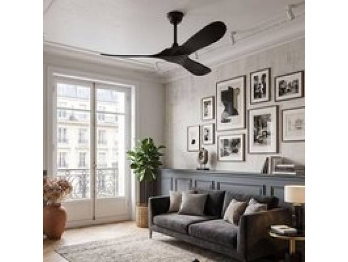 Ventilateur de Plafond Ø132 cm Sans Lumière Moteur DC Silencieux 6 Vitesses avec Télécommande Minuteur