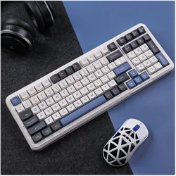 Mchose K99-3A (US, Kabelgebunden, Kabellos), Tastatur, Blau, Orange, Grün, Weiss