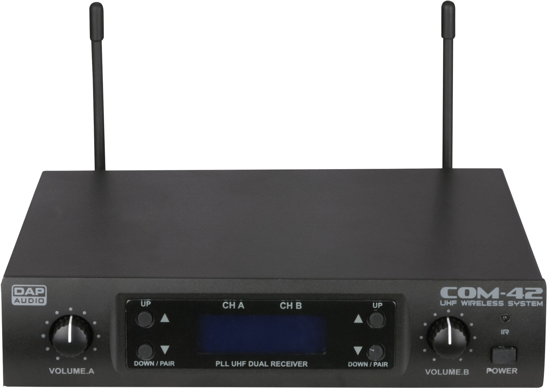 DAP Audio Com-42 Drahtloses 2-Kanal-Handmikrofonsystem