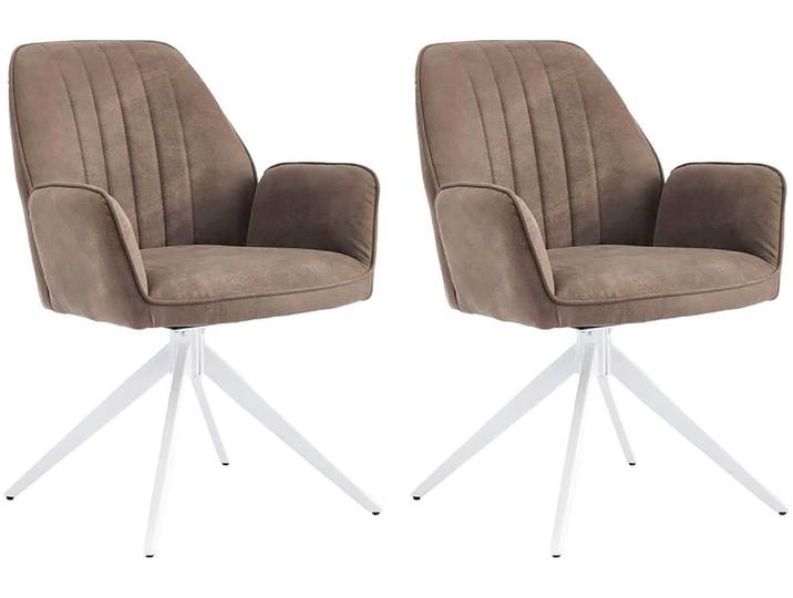Stuhl HOME AFFAIRE Pollenca , braun (mud, schwarz, mud), B:56cm H:86cm T:64cm, Metall, Stühle, Stuhl, tolle Optik