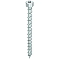 Heco, Schrauben, TOPIX-plus 10,0 x 280, Zylinderkopf, T-Drive, Vollgewinde, verzinkt blau, A3K, 50 Stück, VARIAN