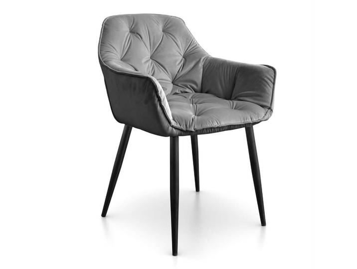 Lookway Armlehnenstuhl Tokio, Grau, 60x96x46 cm, Esszimmer, Stühle, Armlehnstühle