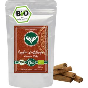 Azafran Zimtstangen Ceylon, BIO, aus Sri Lanka, im wiederverschließbaren Beutel, 10 Stück