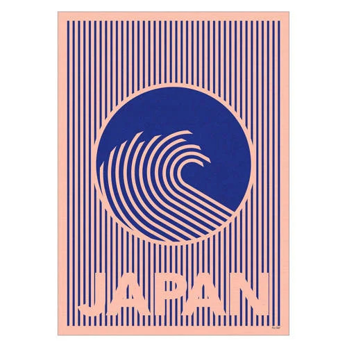 Poster met lijst PSTR Studio Rosi Feist Great wave of Japan 50 x 70 cm