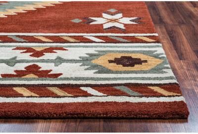 NAVATEXTURA Ryder Brown, Tan, and Grey Hand-tufted Wool Rug