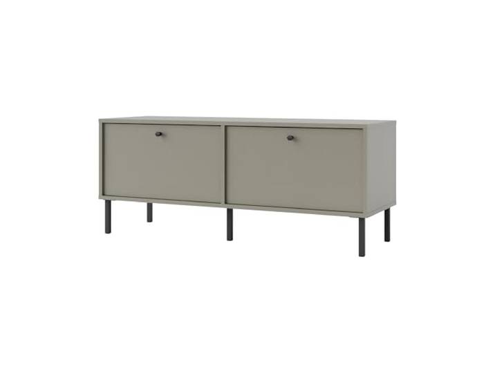 Margaret Hadas24 TV-Schrank TIVARO 120cm mit 2 Türen, mit geraden Schwarze Füßen, beige