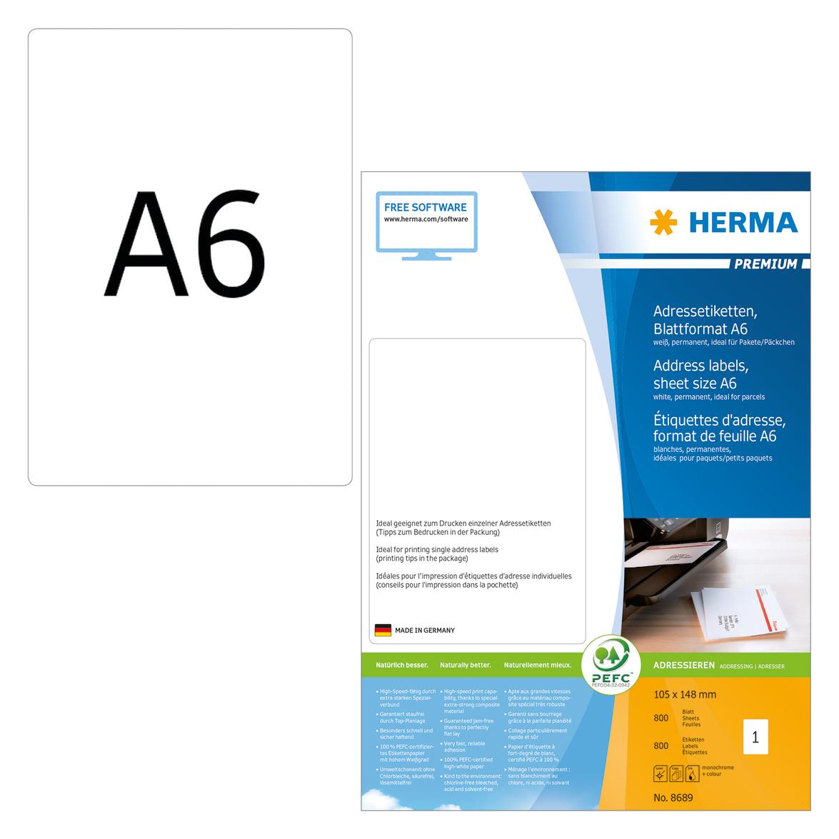 Herma Versandetiketten A6 (8689)