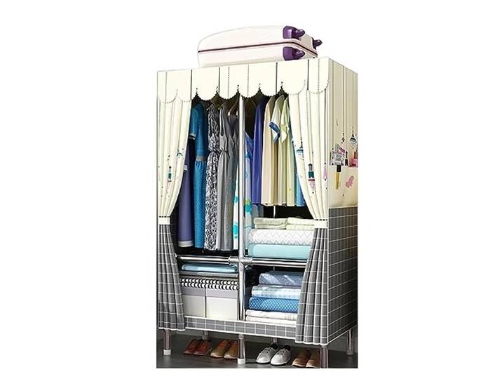 CVdrtyED Kleiderschrank Tragbarer Kleiderschrank Für Aufhängen Von Kleidung, Aufbewahrungsregale Für Schlafzimmer, Langlebig Schlafzimmer Organizer