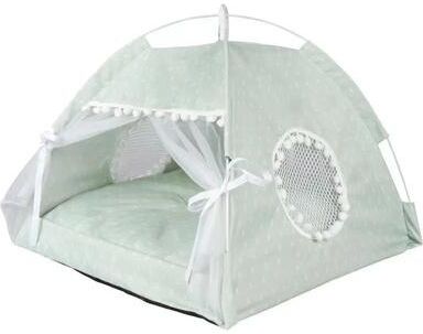 Uplifted Finds Pet Dog Tent House Floral Print Indoor Folding Kennel For Small Pets m green