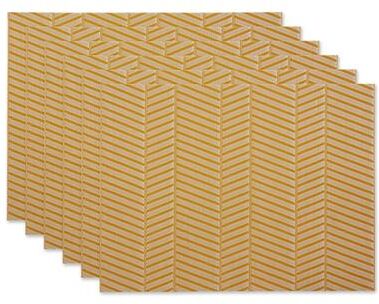 DII Antique Green Textured Twill Weave Placemat 6 Piece