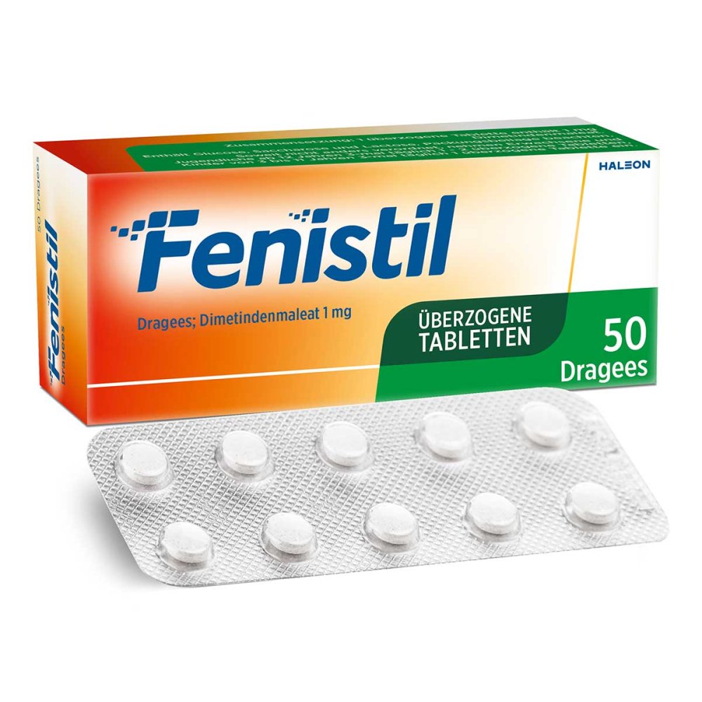 Haleon Germany GmbH Fenistil Dragees, Dimetindenmaleat 1 mg/Tabl., Antiallergikum 01939854