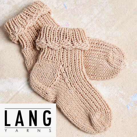 Strickanleitung – Socken "Fjella" aus Lang Yarns Baby Cotton Naturally Colored