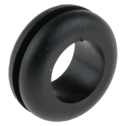 RS PRO Kabeltülle bis Ø 9.5mm Loch ø 12.5mm PVC Schwarz (543210)