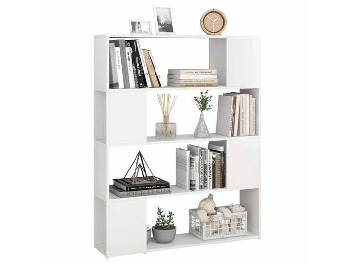 Magnifique Bibliothèque/Séparateur de pièce Blanc 100x24x124 cm - design polyvalent - pour maison - Blanc 25 kg 2026_111849