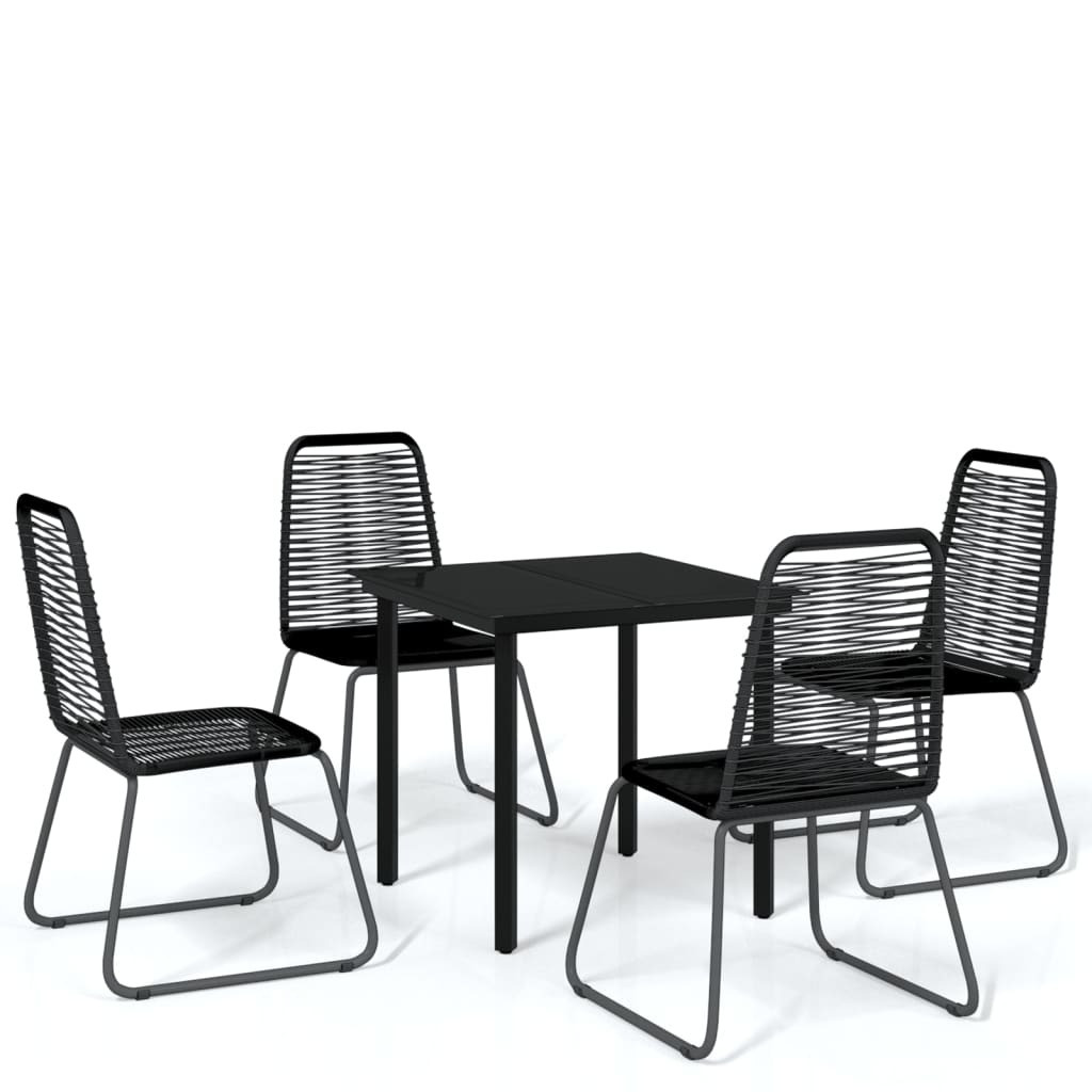 vidaXL 5-delige tuinset, zwart