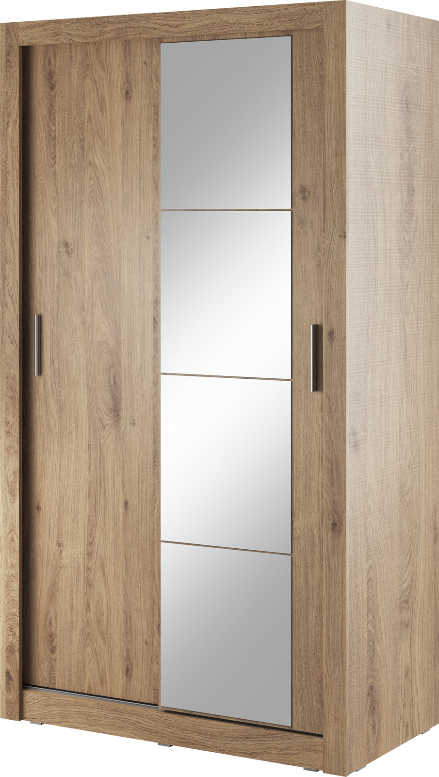 Minio Garderobe ARTI 6 met spiegel en 2 schuifdeuren, Shetland-eikenhout