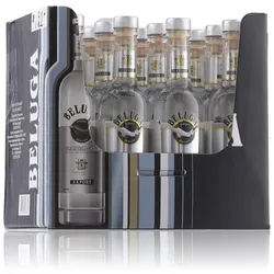 Beluga Noble Russian Vodka Miniaturen 40% Vol. 12x0,05l