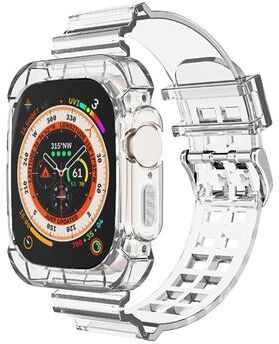 Everyday Crate Glacier Apple Watch Ultra Band Transparent TPU Protective Replacement Watch Strap transparent