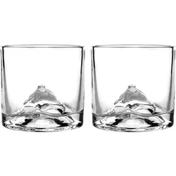 Liiton Fuji Whiskeygläser 2er-Set, Cocktailgläser, Transparent