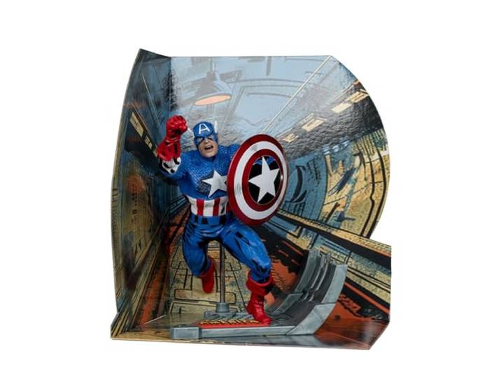 Marvel Captain America 1:10e schaal verzamelobject met scène (Captain America #100) McFarlane Toys