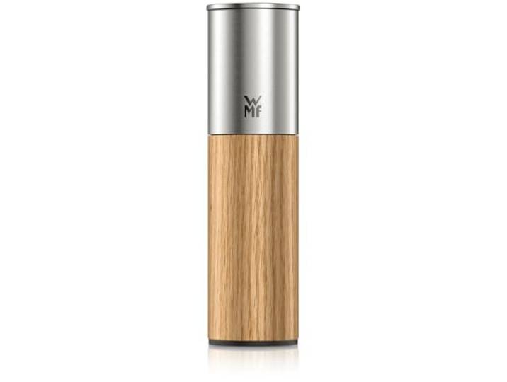 WMF Nature Pro Gewürzmühle – Salz- und Pfeffermühle mit Keramikmahlwerk, einstellbarem Mahlgrad, leicht befüllbar, Aromaschutzdeckel, langlebiger Edelstahl & helles Holz, manuell