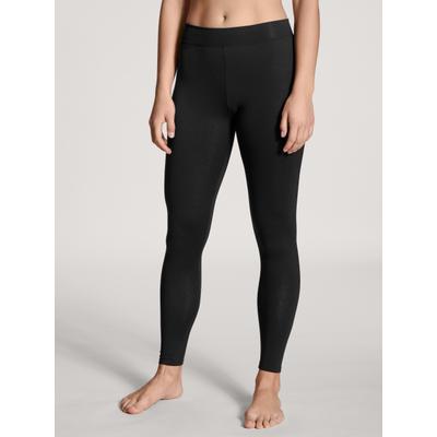 Leggings CALIDA "Elastic", Damen, Gr. S (40/42), N-Gr, schwarz, Single Jersey, Obermaterial: 94% Baumwolle, 6% Elasthan, lang, Hosen Leggings, elastisch, hoch geschnitten, Singel Jersey Qualität, bequem, weich