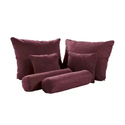 meinBett Deko-Kissenset  6-teilig  Pembroke , rot , Maße (cm): B: 90 H: 80 T: 65.0