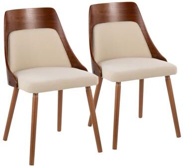Carson Carrington Vallemala Mid-Century Chair with Tapered Wood Legs - Set of 2