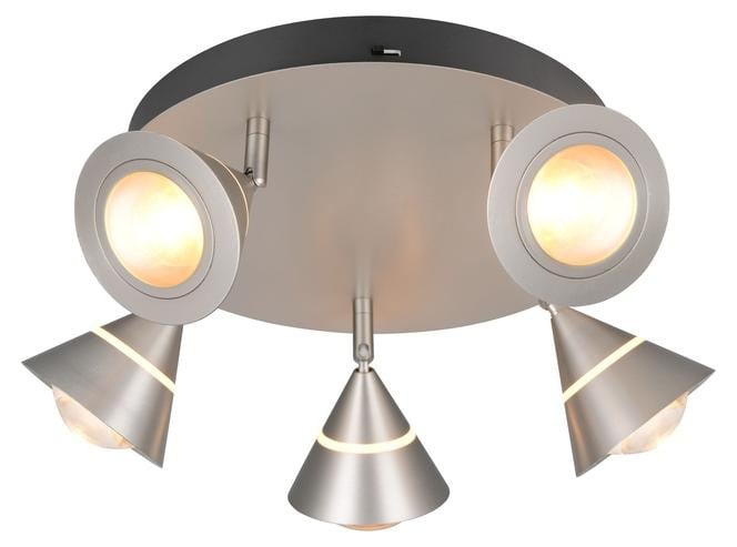 Trio Romeo LED-plafondlamp zilver/grijs Ø 20 cm
