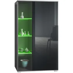 VITRINE Davos Schwarz Hochglanz