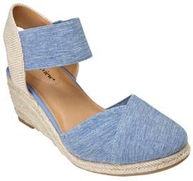 Women's The Abra Stretch Fabric Espadrille by Comfortview in Denim (Size 10 M)