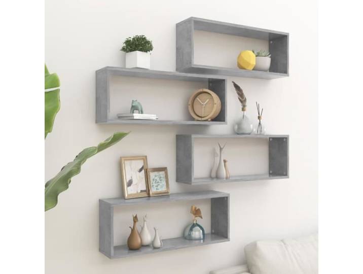 Étagères murales - HAUTE QUALITÉ - Gris béton - 60 x 15 x 23 cm - Contemporain - Design