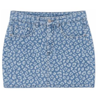 Mazine - Women's Printed Denim Mini Skirt - Rock Gr S blau