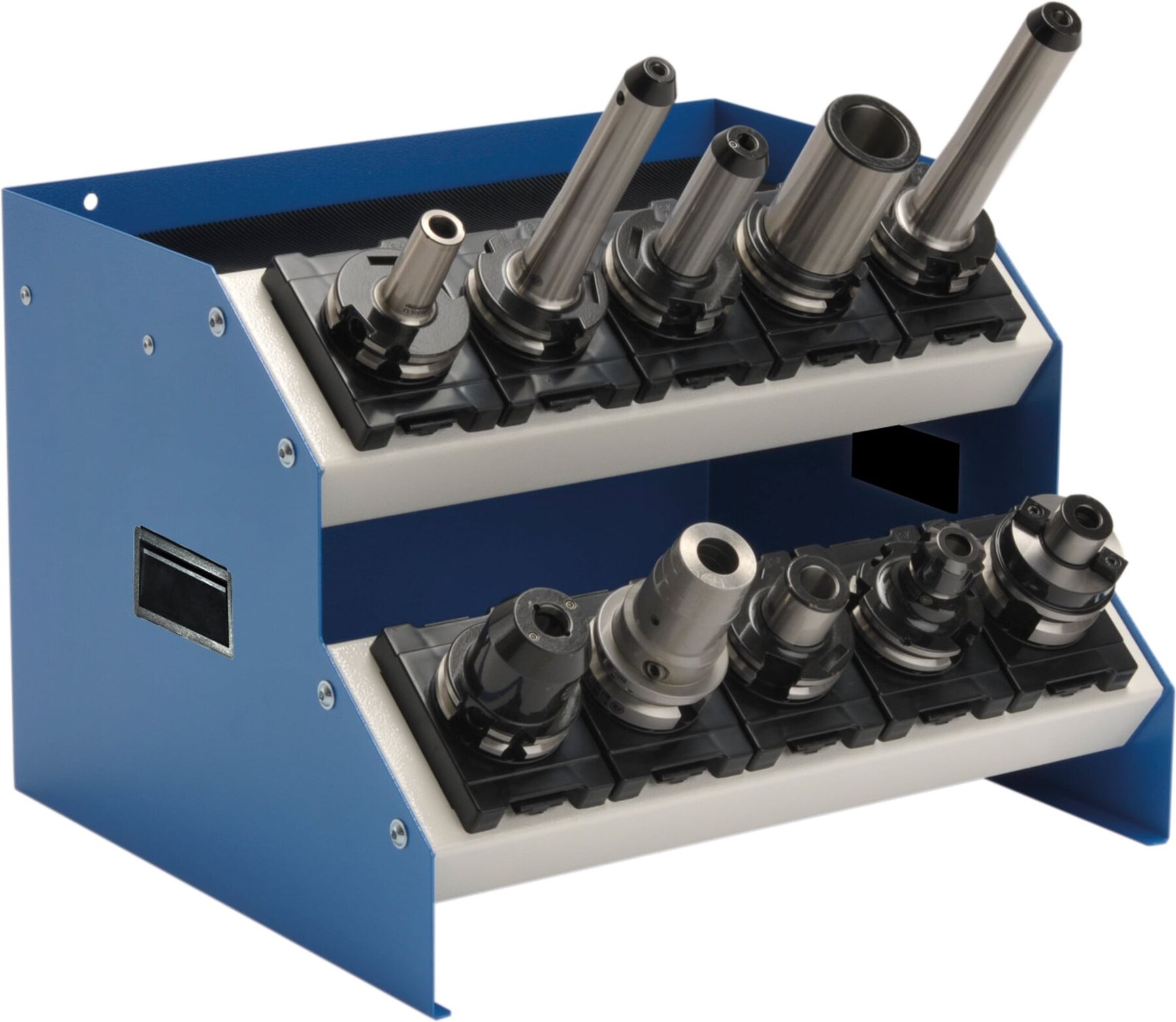 Bedrunka+Hirth CNC-Tischaufsatzgestell 2 Etagen inkl. Einsätze BxTxH 425x375x300 mm aus Stahl für Werkzeug und Zubehör, 02.2210A)