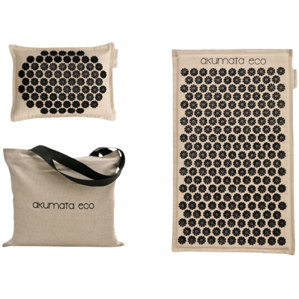 Akumata ECO Acupressure Mat with Pillow Eco-Friendly 1&nbsp;un. Black