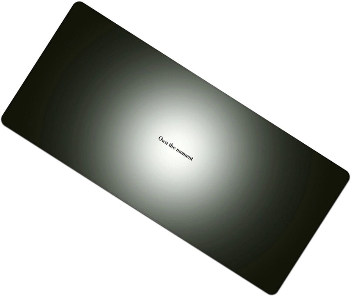 INF Gradient Gummi-Mauspad – Schwarz-Weiß, extra-großes Gaming Schreibtischpad, rutschfestes Tastatur-Schreibtischpad (L/M/S) L