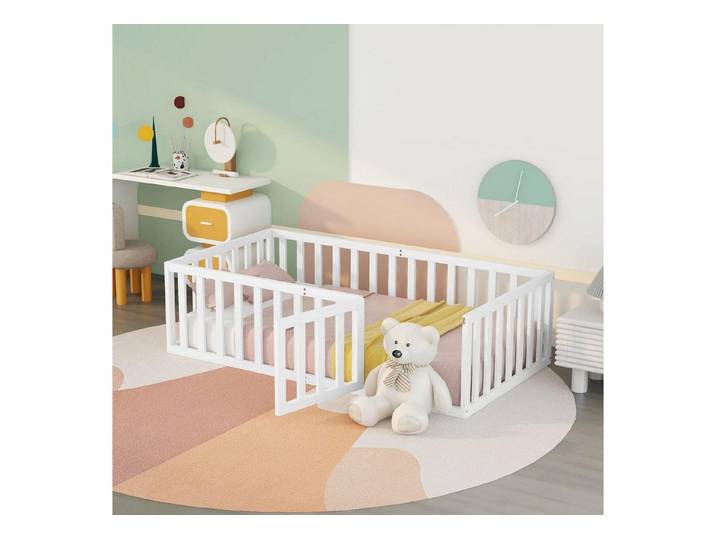 LuxusKollektion Kinderbett Kinderbett Montessori 90x200 Weiß