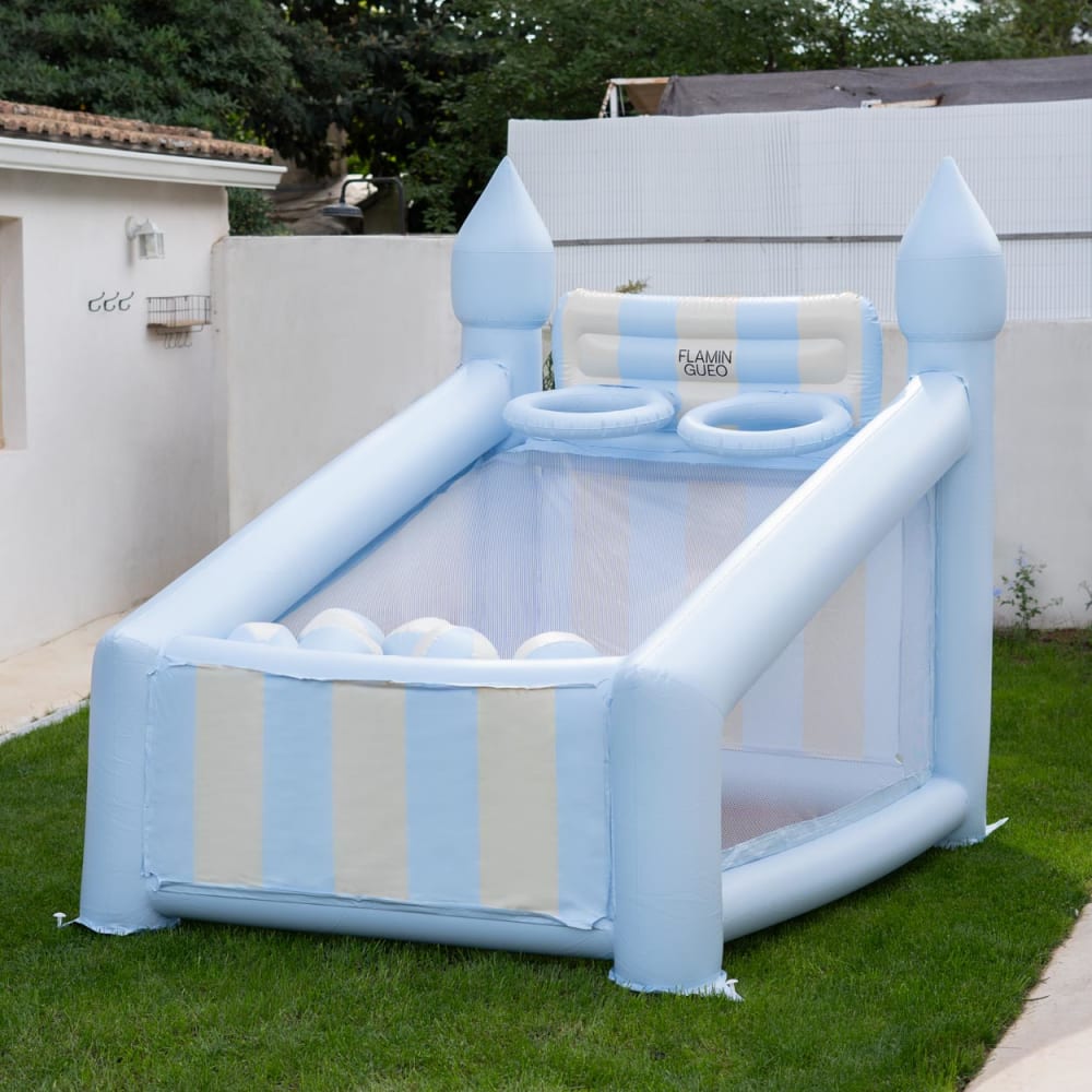 Flamingueo Canasta Hinchable Grande PVC con Hinchador, Azul
