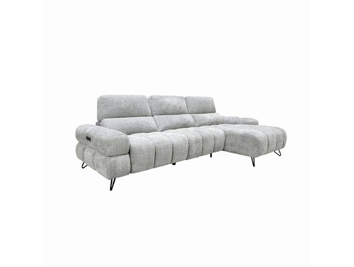 Ecksofa SACHA Polyester grau