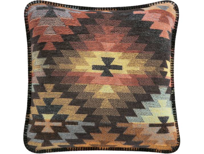 Dekokissen BIEDERLACK Nomad , braun (nomad glow, ethnomuster), B:50cm L:50cm, Baumwolle, Polyacryl, Polyester, Dekokissen_Sitzkissen_Kissenhüllen, Dekokissen, markantes Ikat-Dessin