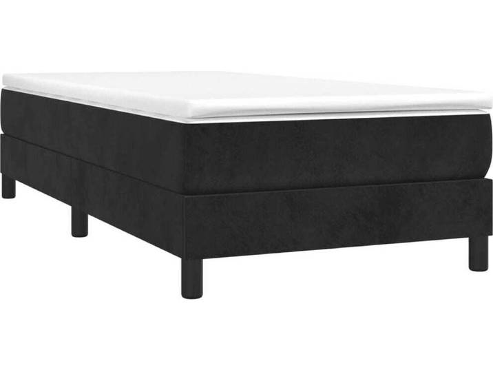 Cadre de lit noir 90x200 cm velours