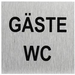 ProPlus SF_972064 Aluminium Türschild "Gäste WC" 60x60mm Tür Schild