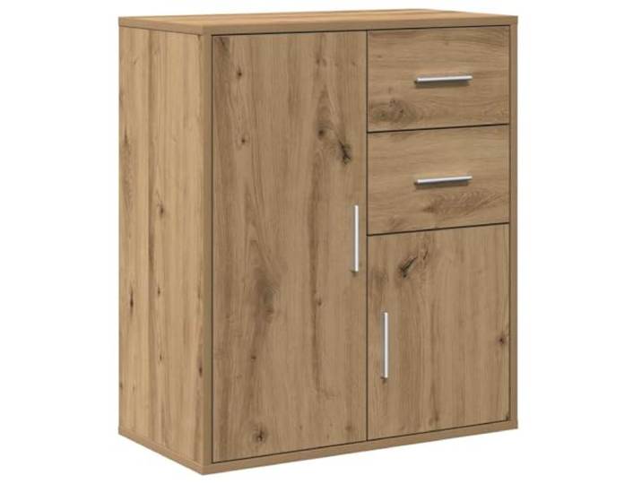 HGFDVCMR Sideboard Artisan-Eiche 60x31x70 cm Kommode Holzwerkstoff Kompakter Beistellschrank mit 2 Schubladen und 2 Türen für Wohnzimmer oder Esszimmer mit stabiler Ablage.